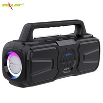 고품격 스피커 Zealot P2 솔라 40W 고출력 블루투스 센터 음향 시스템 무선 야외 휴대용 TWS 강력한 시끄러운 방수 사운드 정확한, 01 black