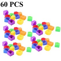 당구 큐가방 개인 12 60pcs 6 색 플라스틱 풀 당구 큐 보호 커버 분필 홀더, 60개