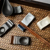 sales class일본식 모던 디자인 도자기 수저 받침 젓가락 받침대(도매 문의 환영), 블랙펄