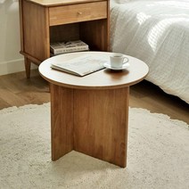원목 원형 테이블 협탁 전화받침대 _ 239599ea