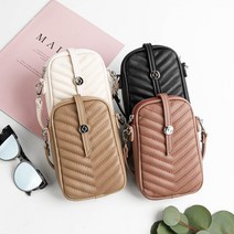 사선 퀼팅 30대여성 미니 핸드폰크로스백 바디백 보조가방 무드