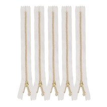 브랜드얀 YKK 베이직 메탈지퍼 30cm, 화이트, 5개