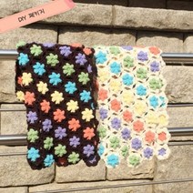 아실닷컴 [패키지]플라워모티브 블랭킷(바비울17볼 +도안), 아이보리