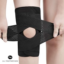 물리치료사가 판매하는 올투게더나우 4세대 영자 무릎보호대 아대, 블랙, 한쪽