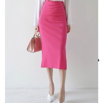 쁘니걸 (55~120)코라양트임sk H라인 허리밴딩 롱 스커트 스판 편안한 빅사이즈 여성의류 데일리룩