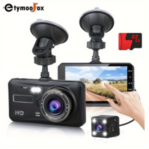 대시 캠 전면 및 후면 카메라 자동차 DVR 자동차 비디오 레코더 차량 블랙 박스 풀 HD 1080P 나이트 비전 드라이버 레코더, SD 카드가 있는 S401