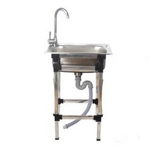 이동식 싱크대 간이 세면대 스테인레스, 중형
