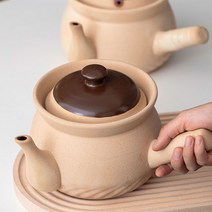 도자기 약탕기 건강원 한약 홍삼제조기 약달이기 중탕, 테라코타 약병 1800ML