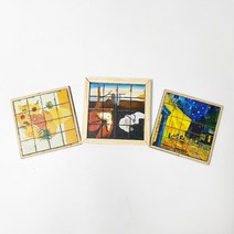 우드타일 티코스터 명화 만들기 재료 DIY 키트 초등저, 밀레 만종