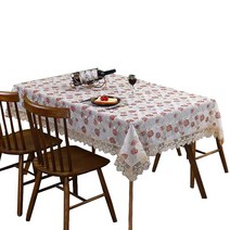 후아나야 식탁보 레이스 테이블보 4-6인용, 130x180cm, 커피