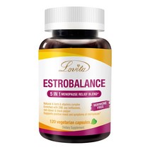 Lovita Estrobalance Soy Isoflavones DIM 함유 콤플렉스 대두 이소플라본 레드 클로버 추출물 비타민 D3 & 블랙 페퍼 추출물 DIM 보충제 이소플라본 보충제 중년 여성에게 매일 응원 고배합 120정 덕용 60일분