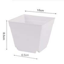 7cm 10cm 미니 꽃 냄비 재배자 성 냄비 플라스틱 작은 보육 냄비 성 상자 모종 트레이 정원 도구 이식 화분, 03 10pcs, 05 white 10cm
