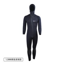 웻슈트 잠수복 서핑옷 서핑용품 서핑복 서핑슈트 서핑수트 웻수트 다이빙슈트 해녀복, 1.5mm 블랙