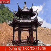 실외정자 원두막 평상 오두막 맞춤형 실외 부식 방지 단단한 나무 네 모서리 육각 팔각형 이중층 고대 파빌리온 정원 안뜰 골동품, 이중 육각형 고대 정자