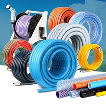 고무호수 고압 pvc 물호스연결 농업용 투명 편사 수도꼭지 호스릴, 청말랑호스 15x40