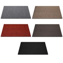 순수 20mm 두께 코일 현관 매트 120 x 150cm, 레드 + 블랙