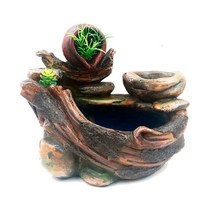 분수 가습기 실내 빗소리 천연 우산 집들이선물 미니 식물 마이크로 풍경 실내 화분 Succulents 홈 가구 Ro, 01 AU Plug_02 220 Volt