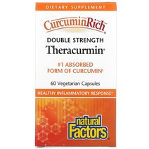 Natural Factors CurcuminRich 두 배 Theracurmin 베지 캡슐 60정, 60 개