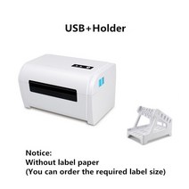 라벨프린터기 바코드 택배송장 배송 라벨 익스프레스 운송장 주소 제품 가격 스티커 블루투스 열전사 프린터 너비 인치, 2.USB and Bracket - 미국 플러그