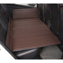 JINGHENG 차량용 매트 매트리스 접이식 수면 여행 침대 차박 뒷좌석 평탄화 패드, 카키 심플+헤어슈슈(쿠션지 무료)