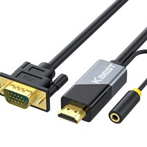HDMI TO VGA RGB 케이블(오디오 포트지원), 3m