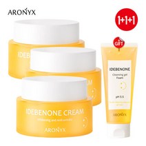아로닉스 이데베논 크림 50mlx3+클렌징 젤 폼 150ml, 없음