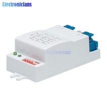 온도센서 AC220-240V 5.8GHz 마이크로파 레이더 센서 스위치 조정 바디 모션 탐지기 고감도 LED, 없음