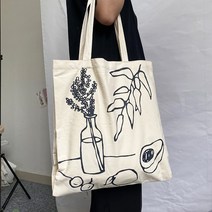 일본식 심플 캔버스 에코백 대학생 가방 숄더백 대용량 토트백