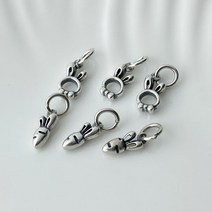 [DP3-080] 실버 펜던트 외고리 토끼&당근 팔찌 목걸이 만들기 DIY silver 925, 당근
