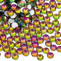 Choupee 무지개 플랫 백 크리스탈 라인스톤 SS6 접착제 고정 유리 네일 아트공예 장식 의류 신발용, SS6_Rainbow