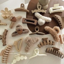단발묶기 보브단발 붙임머리스타일링 머리 장식 세트 여성 패션 발톱 클립 커피 블랙 아크릴 큰 머리핀 헤어 악세서리 어, [46] 3조각,피스 47