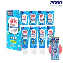 사은품)2080 키즈크리닉 치약 4스텝(8세이상) 80g 8개+2080 4스텝 칫솔 1개 증정, 2080 4스텝 치약 8개+사은품(2080 4스텝 칫솔 1개