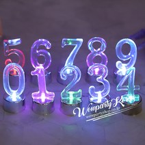 와우파티코리아 LED 숫자 초(실버) 1개, 숫자 1