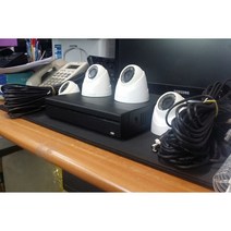사무실CCTV 매장용감시카메라 HD녹화기와 HD돔적외선카메라4개세트(실내용)판매 합니다^^, 없음