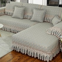 주문 제작 소파 패드 사계절 범용 두꺼운 미끄럼 방지 매트 고급 유럽식 소파 커버 풀백 만능 커버 소파 커버, 【면마】메그-석죽, 80*160