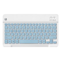 UB BK1 휴대용 무선 블루투스 키보드 슬림형, 블루, 라지