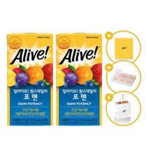 [네츄럴라이프] 얼라이브 멀티비타민 포맨 60정 2병 선물세트 (4개월분), 2개, 옵션선택