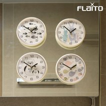 국산 플라이토 디자인 화장실 욕실 흡착 방수시계, 토끼