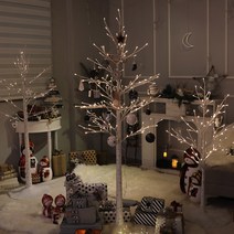 크리스마스트리 자작나무 LED조명 트리 오너먼트 감성트리 블루그레이 1.8M, 단품