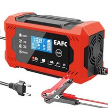 배터리점프스타터 자동차점프스타터 자동차 배터리 및 오토바이 충전 납산 스마트 수리 LCD 12V, 1.빨간