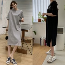 여니제이포포 반팔원피스 롱원피스 박스핏 2color