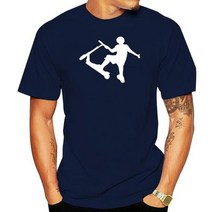 남자 T 셔츠 스턴트 스쿠터 재미 tshirt 코튼 탑스 반소매 대형 옷, 03 Men blue_04 M