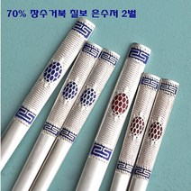 왕실거북 칠보 은수저 2벌 70% 수저 젓가락 거북받침 2인용 전통 칠보 조각 고급 명품 부부 커플 수저 예단 생신 vip 외국인 선물 답례품 기념품, 청색+거북받침+비단주머니+보자기포장(네이비)