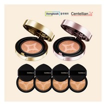 [센텔리안24] [쿠션6개용량] 동국제약 마데카광 쿠션 핑크1개 + 골드1개 + 리필4개, 색상:21호(라이트베이지), 상세 설명 참조