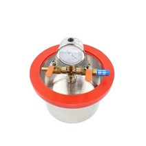 진공탈포기 수동 실리콘 탈포기 교반 3L 스테인레스 스틸 진공 탈기 챔버 직경 20CM 에폭시 수지 탈포 배럴, 02 ZC-S2001