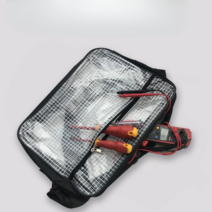 CR 정전기 클린룸 무진 백팩 투명 제전가방, 스카이블루 17인치 -40x30x8