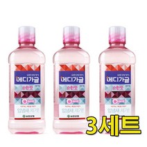 유니크앤몰 무색소 무에탄올 유한덴탈케어 메디가글 잇몸케어 휴대용250ml, 순한맛 복숭아향 2개(1세트), 250ml, 3세트