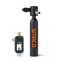 스쿠버미니산소통 산소통 미니산소통 SMACO S300 플러스 미니 스쿠버 다이빙 탱크 장비 미니 산소 탱크 실린더 호흡기 에어 탱크 다이빙 장비 S300 0.5L, 싱글 사이즈