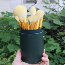 스타동 브러쉬 소프트 퍼 세트 아이섀도우 블러셔 하이라이터 브러쉬 파운데이션 립 브러쉬 풀세트, 별이빛나는하늘12브러쉬세트[녹색양동이], 하나