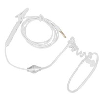 귀 훅 싱글 이어폰 안티 헤드폰 방사선 방사선 에어 스프링 덕트 earhook 헤드셋 아이폰에 대 한 마이크 Sansung 모든 전화, 하얀, 하나